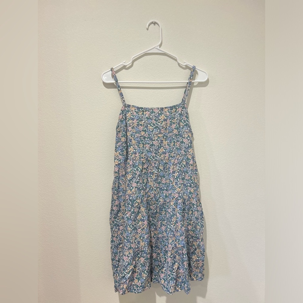 Cute Blue Floral Babydoll Dress